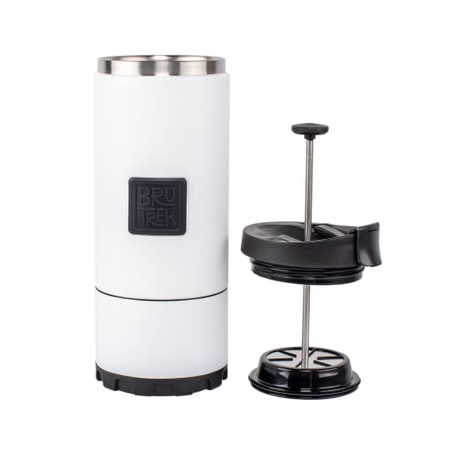 Brutrek Ovrlndr Travel Coffee French Press, 24 Fl.Oz Capacity, Double Wall Vacuum Insulated, Easy To Clean Removable Bottom, No