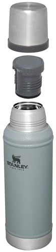 Stanley Classic Vacuum Insulated Wide Mouth Bottle - Hammertone Silver - Bpa-Free 18/8 Stainless Steel Thermos For Cold & Hot Be
