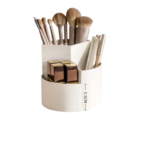 Wolpin Makeup Organiser (12 X 12 X 11 Cm) | Cosmetic Storage Box For Lipstick, Brushes & Skin Care Items | Plastic Case Holder F