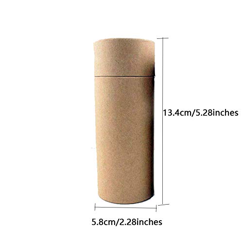 Empty Kraft Paper Jar Tube Cardboard Boxes,Essential Oil Bottle Packaging Box Gift Paper Tube Packing Box With Lid Round Paper C