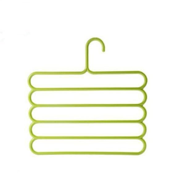 5In1 Multipurpose Assorted Plastic Hanger (5Layer): Durable And SpaceSaving Closet Organizer For Clothes & Accessories
