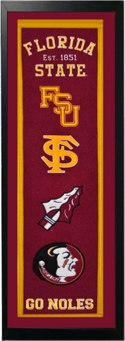 Florida State Logo History Felt Banner  14 X 37