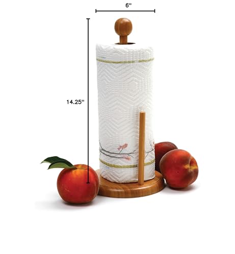 Norpro Bamboo Paper Towel Holder, Light Wood Grain