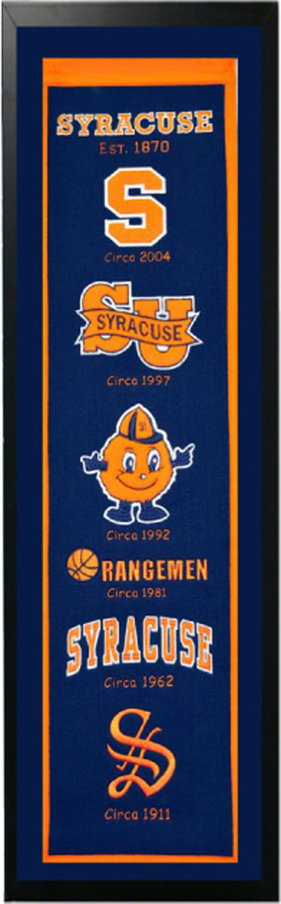 Syracuse Logo History Felt Banner  14 X 37