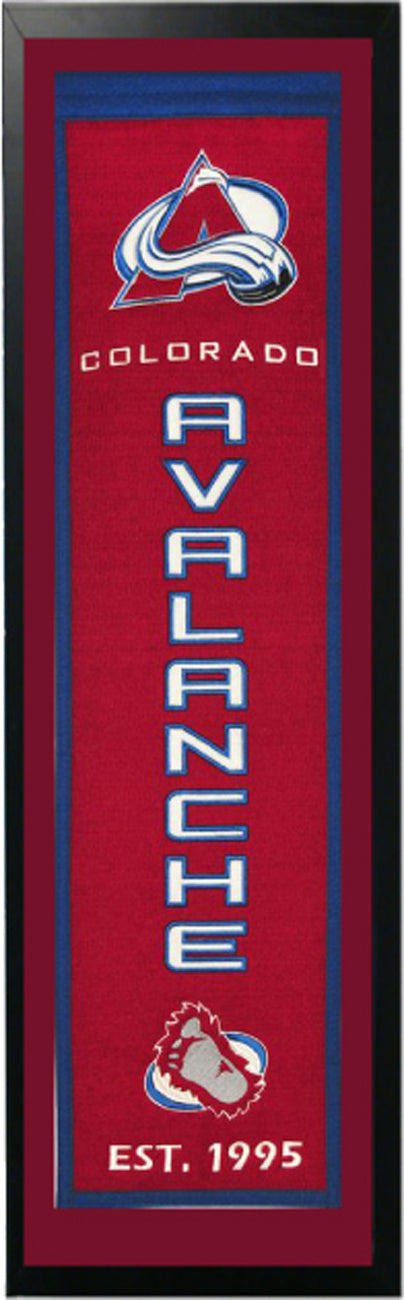 Colorado Avalanche Logo History Felt Banner 14 X 37