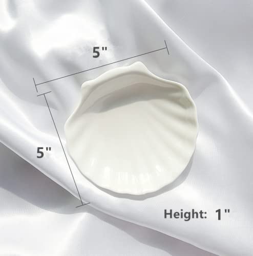 Leoyoubei Sauce Dish,Dip/Dipping Bowls Set Of 4, 5'' White Porcelain Dipping Sauce Bowls/Dishes For Sushi Tomato Sauce, Soy Sauc