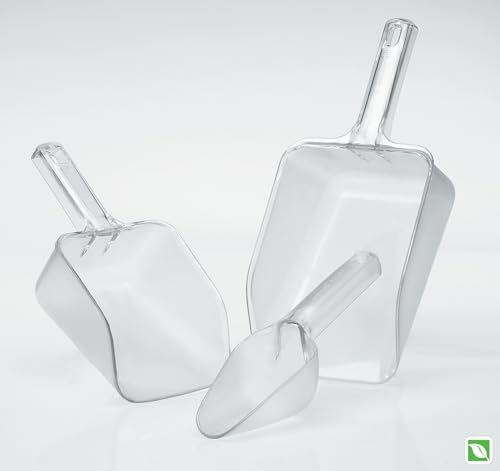 Rubbermaid Commercial Products Bouncer Ice Scoop, 32 Ounce, Clear, For Ingredient Bins Or Freezer, Small Plastic