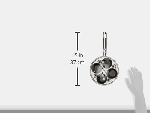 4 Cup Copper Impact Bonding Egg Poacher W/Nonstick Egg Cups For Perfectly Poached Eggs Brunch And Breakfast