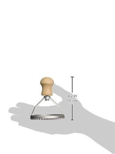 Eppicotispai Aluminum Round Ravioli Stamp With Beechwood Handle, 3-Inch