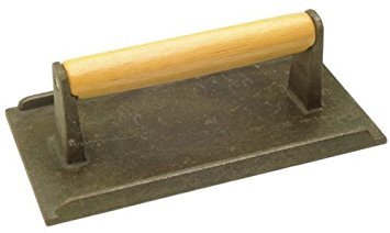 Libertyware Cast Iron Steak Weight & Bacon Press, 1-Pack, Black