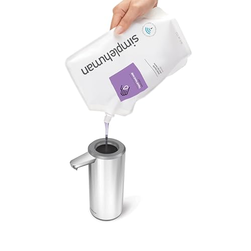 simplehuman Touch-Free Automatic Rechargeable Sensor Pump, 9 oz., Brushed Stainless Steel, Model ST1082