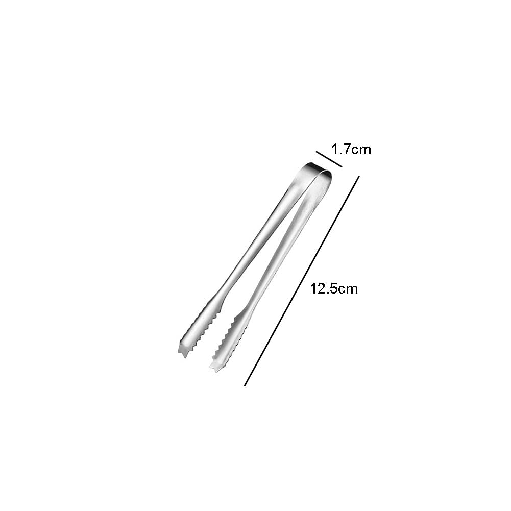 6 Pieces Ice Tongs Mini Sugar Tongs Stainless Steel Appetizers Tongs Food Serving Tongs Ice Cube Tongs Sugar Cube Tongs Barbecue