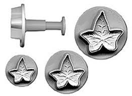 Ny Cake Ivy Leaf Plunger & Veiner Set Of 3