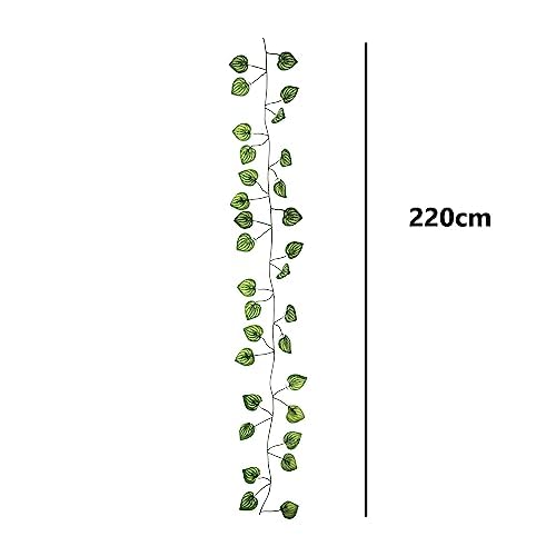 Akaar Polyester Artificial Plants Leaves Money Plant Greenery Hanging Vine Creeper Home Decor Door Wall Balcony Decoration Party
