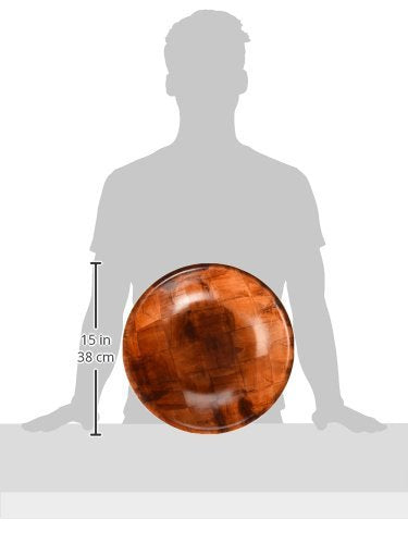 Winco Wwb-14 Wooden Woven Salad Bowl, 14-Inch, Brown