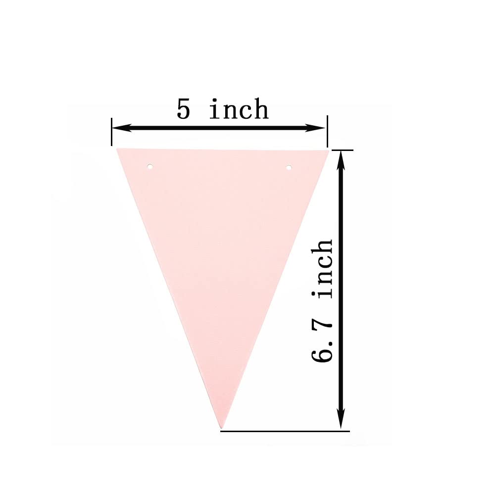 Peach Pennant Banner,Peach Vintage Double Sided Triangle Flag,for Party Decoration,Pack of 30pcs Triangle Flag