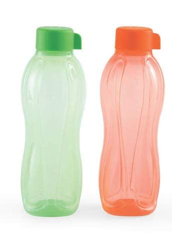 Tupperware AquaSafe Plastic Water Bottle, Set of 2(1 Litre Each)