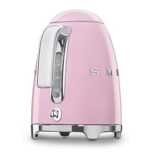 Smeg 50'S Retro Style Electric Water Kettle With Automatic Shutoff, Removable Base, And Water Indicator, Klf03Pkus, Pink