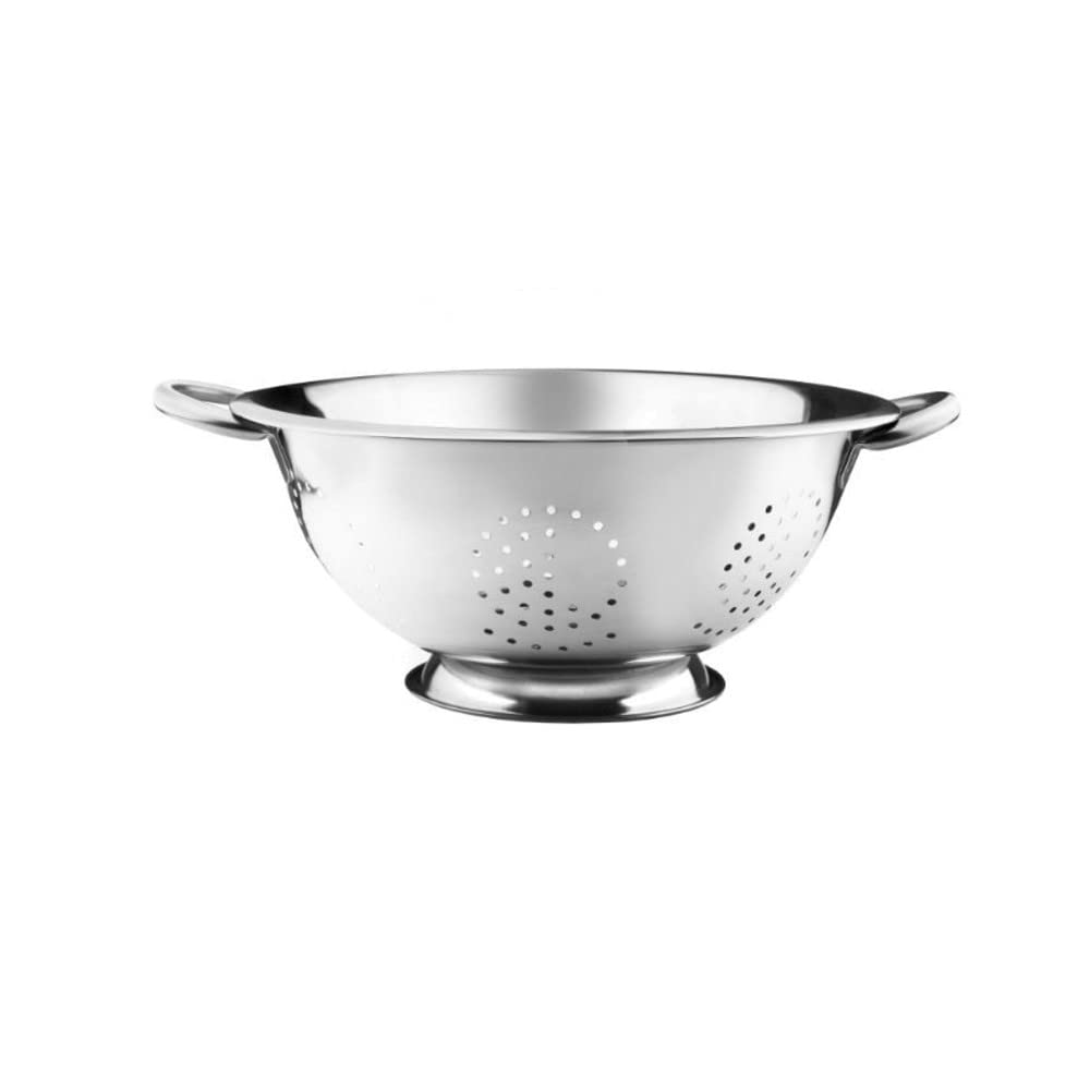 Ybm Home Colander Stainless Steel With Heavy Duty Handles Strainer With Self Draining Stable Ring Base