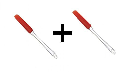 Norpro 2 X 3132R Silicone Jar-Icing Spatula, Red