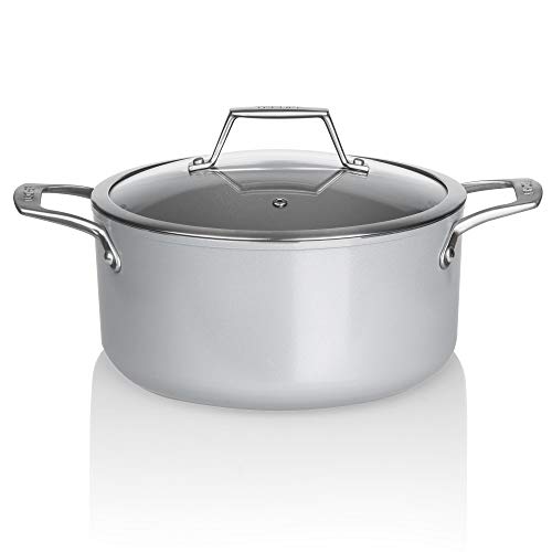 Techef - Ceraterra Collection, 5-Quart Ceramic Nonstick Soup Pot With Glass Lid (Ptfe And Pfoa Free Ceramic Exterior  Interior),