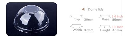 Keisen 3 2/5'' 125Ml 100/Pk 4Oz Disposable Aluminum Foil Cups For Muffin Cupcake Baking Bake Utility Ramekin Cup Dome Lids (Lids