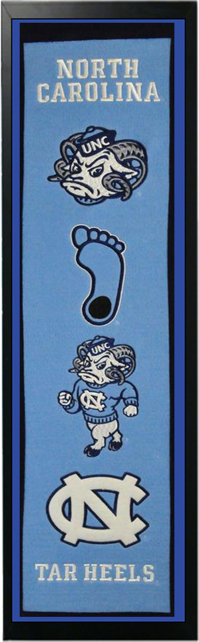 North Carolina Logo History Felt Banner 14 X 37