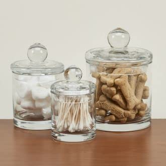Creative Gifts International Lead-Free Crystal Biscuit Barrel, Glass Cookie Jar, 4'' Diameter, 6.5'' Height, Gift Box Included