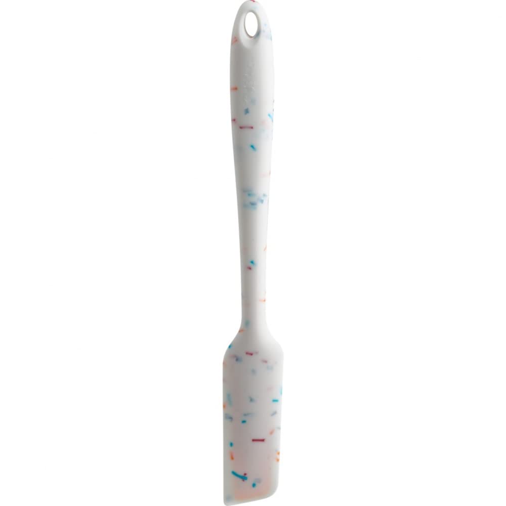 Trudeau Confetti Silicone 11 Inch Jar Spatula, 11'', White