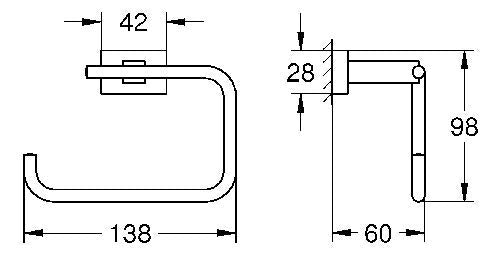 Grohe 40507001 Essentials Cube Toilet Paper Holder, Starlight Chrome