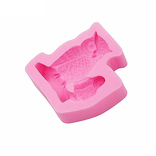 3D Owl Shape Mom Baby Woodland Silicone Mold For Handmade Diy Cake Topper Decoration Crystal Resin Candy Crafting Tool Projects