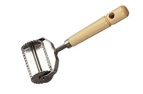 Tredoni 2.4 Tortelloni Square Ravioli Pasta/Dough Stamp Cutter Roller - 6cm Zigzag/Dented Edge (Square - Dented)