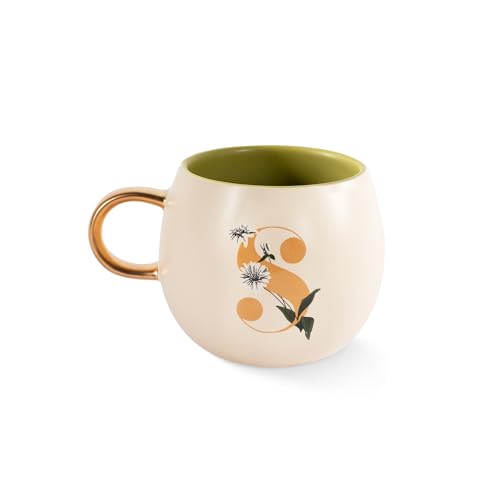 Fringe Studio Floral S Stoneware Mug, 1 Count (Pack of 1), Cream