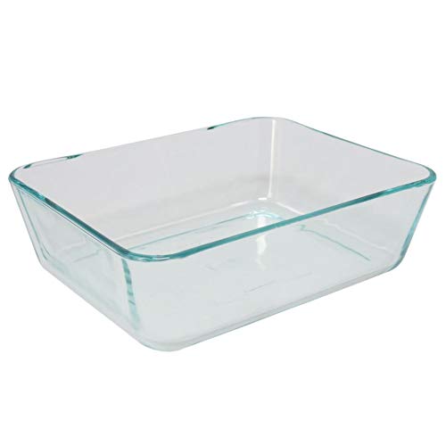 Pyrex 7212 11 Cup Rectangle Clear Glass Food Storage Dish Made In The Usa - 4 Pack