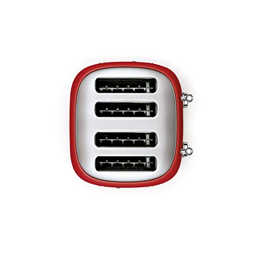 Smeg 50S Retro Line Red 4X4 Slot Toaster