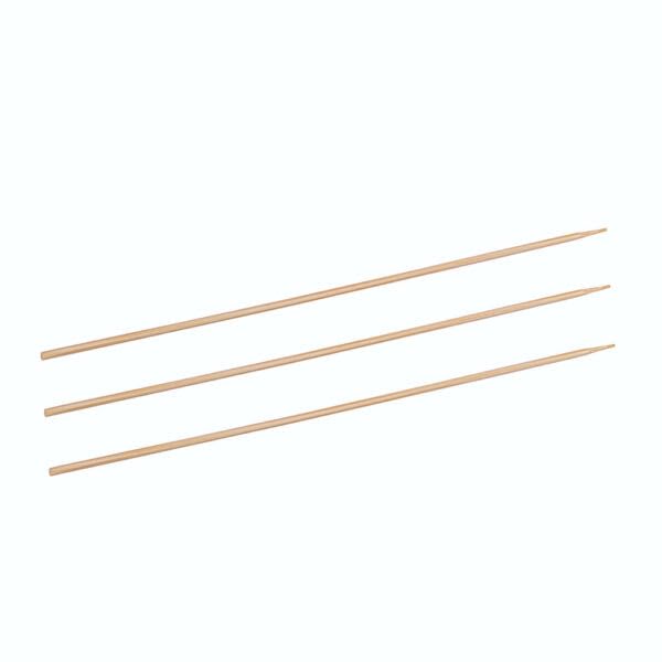 Natural Wooden Bamboo Skewers 12 Inch (100 Count) Wood Skewer Sticks For Flower Bouquet, Food, And Bbq, Premium Long Shish Kabob