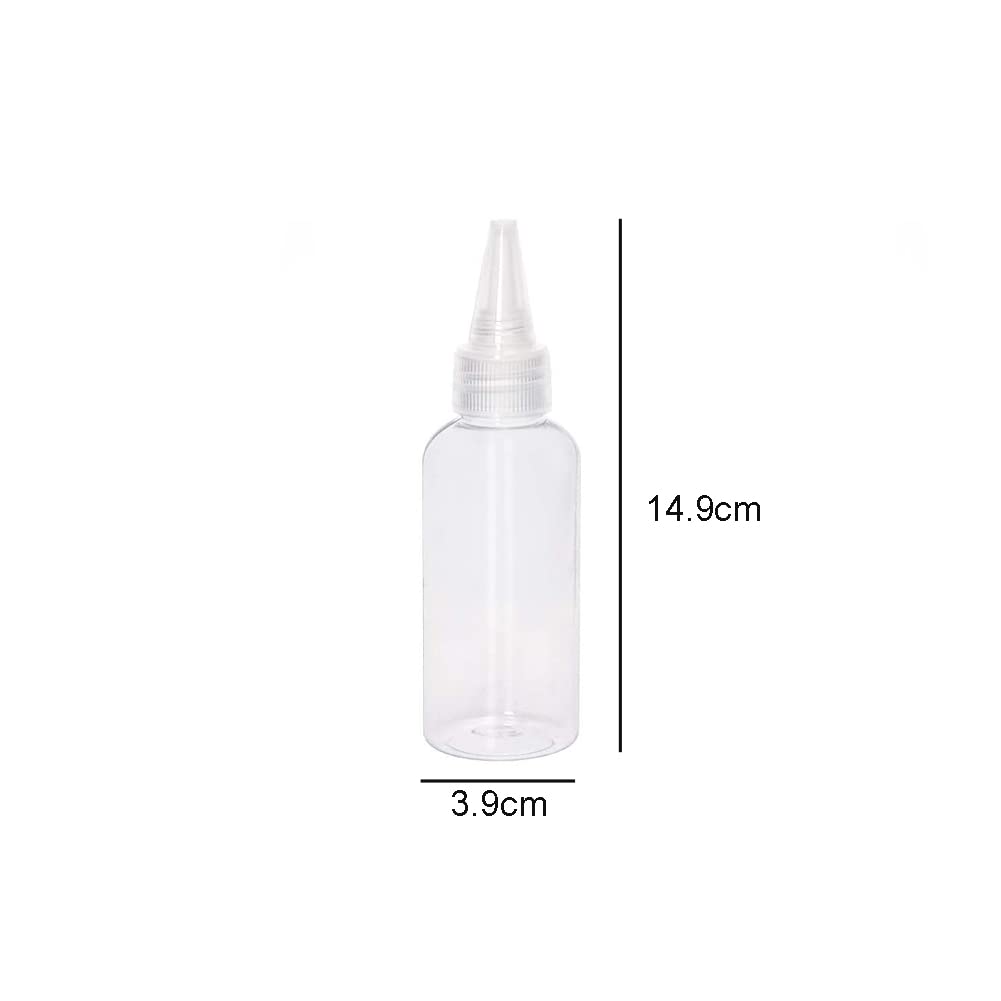 Lasenersm 3 Pieces Plastic Squeeze Bottles 3.4Oz Small Squeeze Bottles Plastic Bottles Applicator Mini Empty Squirt Bottle With