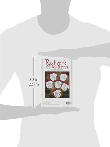 Rachel'S Of Greenfield Redwork Mittens Ornmanet Kit, 4-Inch X 4.5-Inch