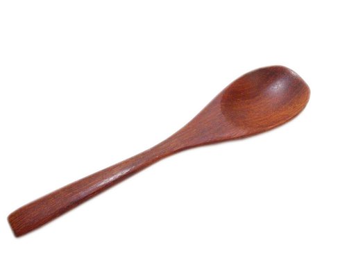 Brccee Ac Mini Wooden Condiments Ice-Cream Sugar Salt Spoons Small Spoons Red Wood (50)