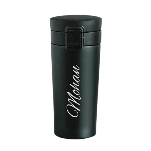 YOUR GIFT STUDIO Customized Travel Mug, Insulated Coffee Cup with Leakproof Lid Stainless Steel Reusable for Hot Cold Coffee, Wa