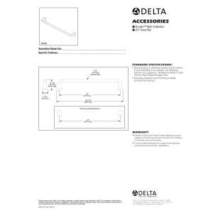 Delta Faucet 75124-Ss Dryden Towel Bar, 24, Stainless