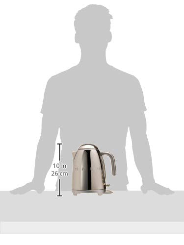Smeg 50'S Retro Style Electric Water Kettle With Automatic Shutoff, Removable Base, And Water Indicator, Klf03Ssus, Polished Sta