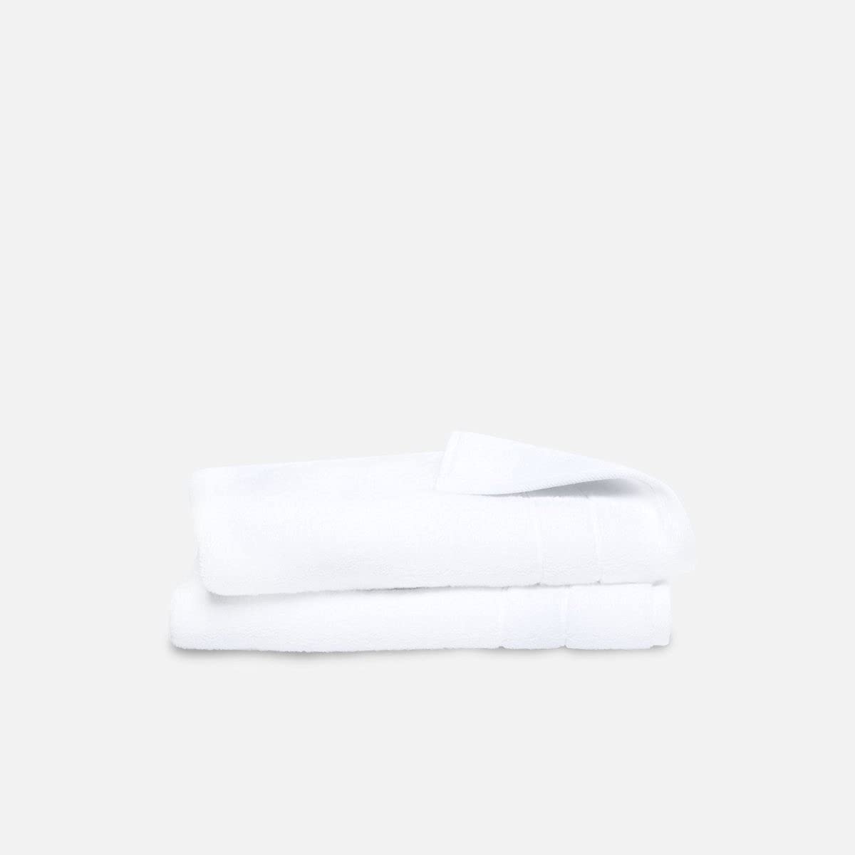 Brooklinen Super-Plush Hand Towels - Set Of 2, White, 100% Cotton | Best Luxury Spa Towels