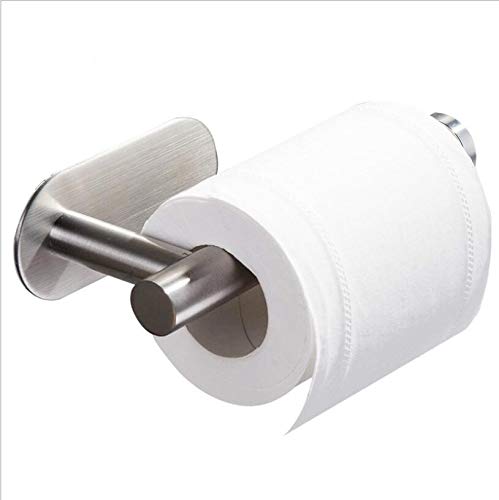 DGWHYC 3M Toilet Paper Holder no Drilling for Bathroom and Washroom  SUS304 Stainless Steel Brushed Nickel (Silver)  DG-TPA22