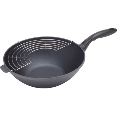 Swiss Diamond 11.8'' (4.9 Qt) Wok Hd Nonstick Induction Diamond Coated Aluminum Wok - Pfoa Free, Dishwasher Safe And Oven Safe W