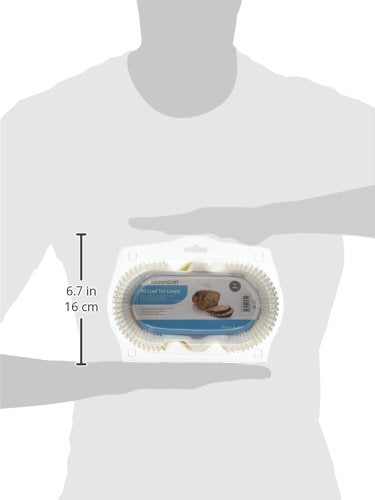 Kitchencraft Loaf Tin Liners, Non Stick 1Lb, White Paper, Easy Release And Clean-Up, 16,5 X 8.5 Cm, Pack Of 40