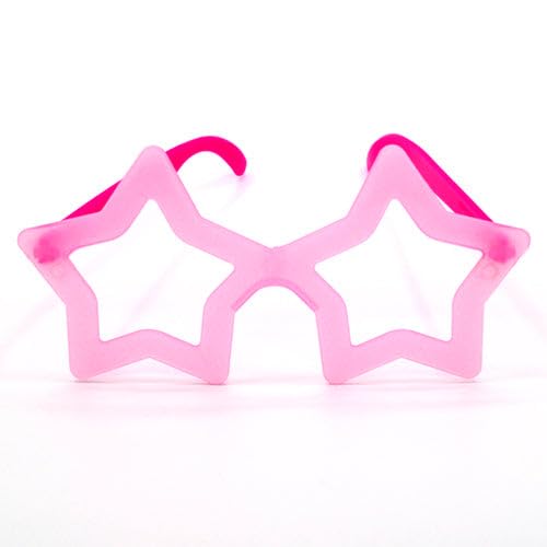 CHASHIBA (Pack of 12 Neon Star Shape Eyeglasses Shades Specs Goggles for Kids Birthday Nightclub Adults Fun Party Photo Booth Pr