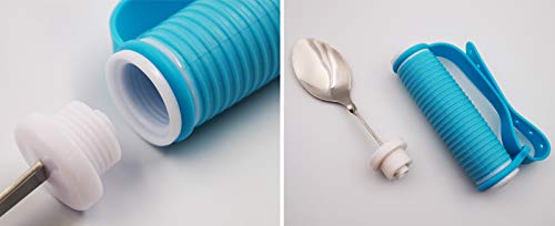 Flexible Stainless Steel Spoon With Adjustable Strap 360 Degree Rotatable Eating Aids Utensils For Disabled Patient Elder Arthri