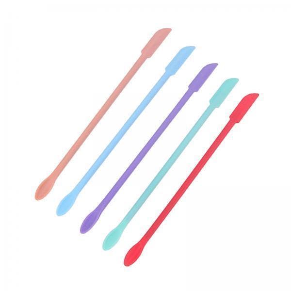 Ujeavette 2X5Pcs Mini Silicone Spatula Set Reusable Double Ended For Beauty
