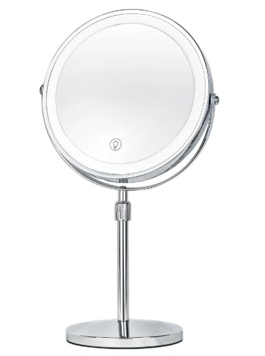 9 Makeup Mirror With Lights, 20X Vanity Mirror With Lights,3 Color Height Adjustable Lighted Makeup Mirror With Magnification, 5